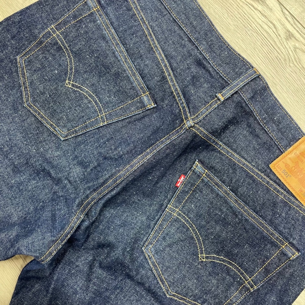 Levis 501XX Selvedge Original Fit Jeans Mens 36x30 Dark Wash Blue Premium READ